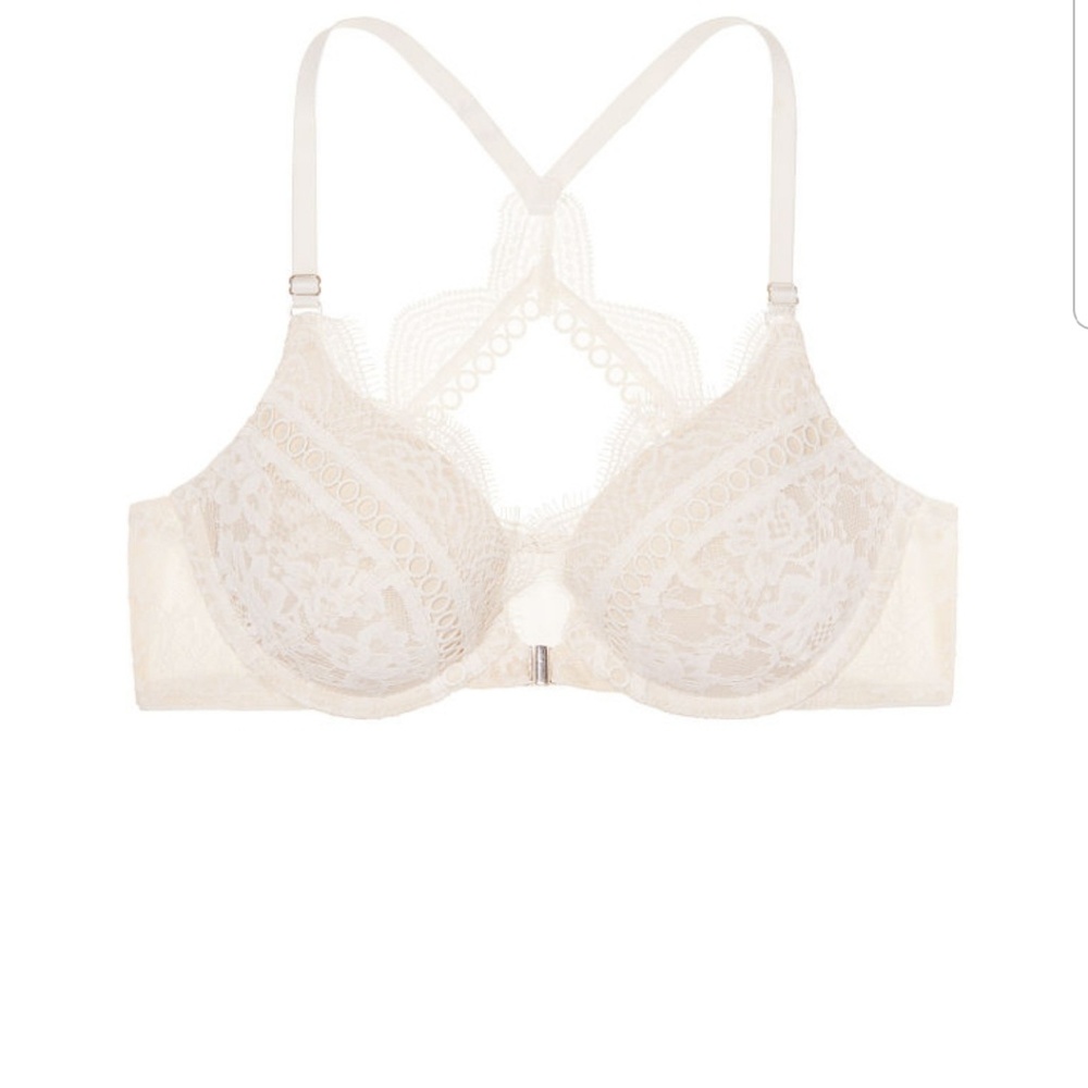2 Victoria's Secret White Front Close Push Up Bra